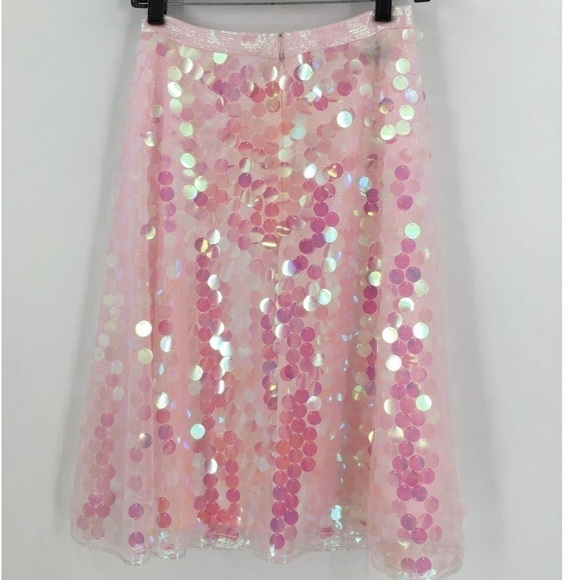 Eva Franco sold at Anthropology adorable pink chunky sequin skirt Brand NEW! - Picture 9 of 12